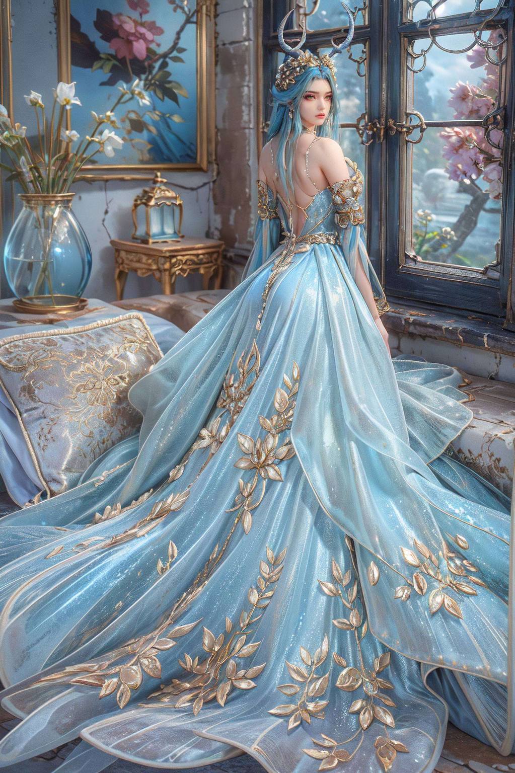 吸引着无数国漫女神与动漫美女的追随在苹果炫彩的壁纸世界里