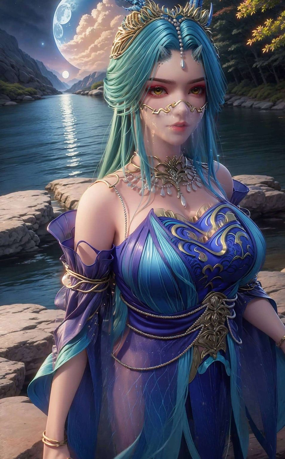 小可爱们！今天给大家带来一款超级炫彩的壁纸她的衣服叫什么来着？呀