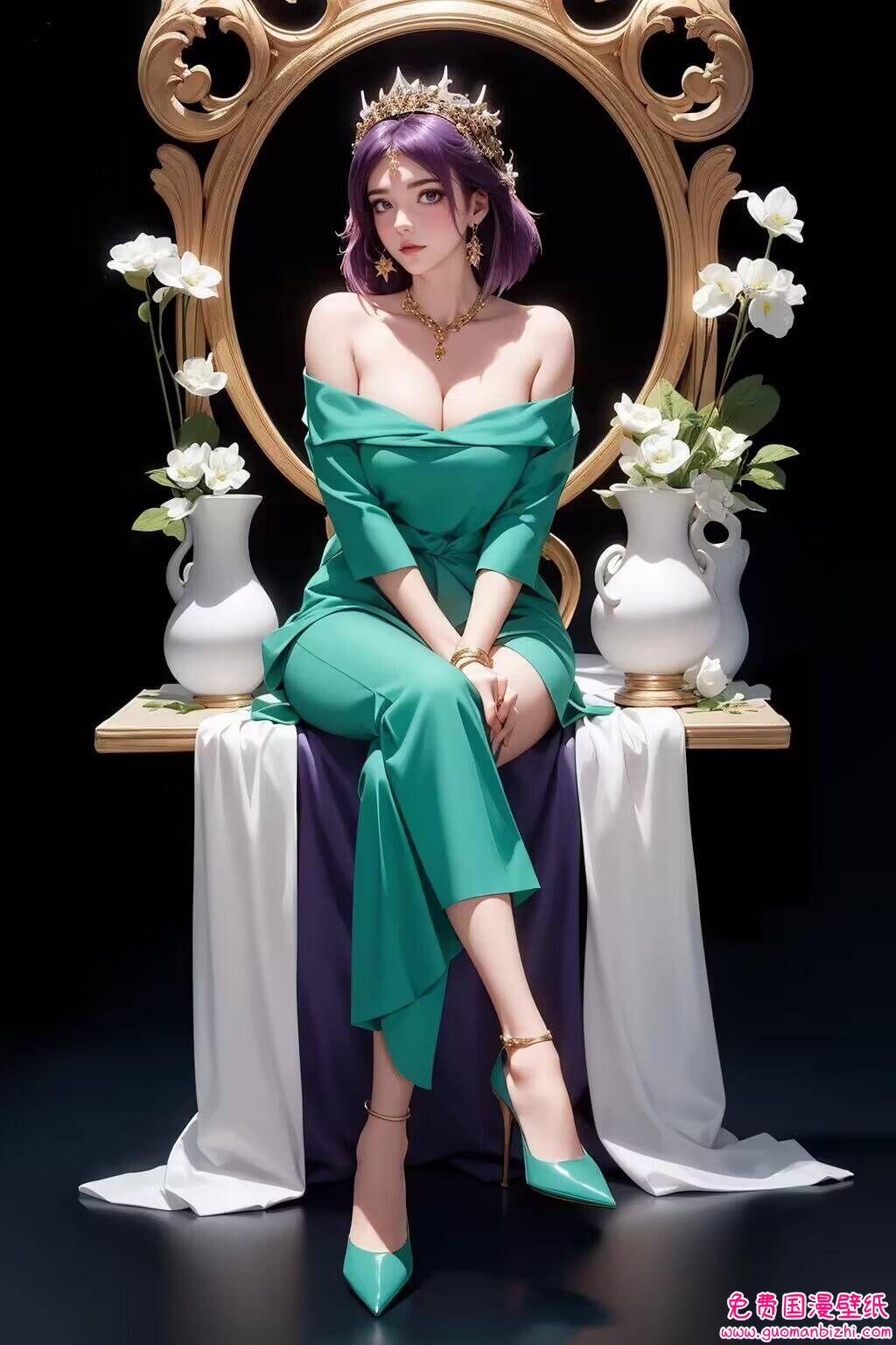 犹如完美世界中走出的魔女国漫壁纸中的瑰丽瑰宝！