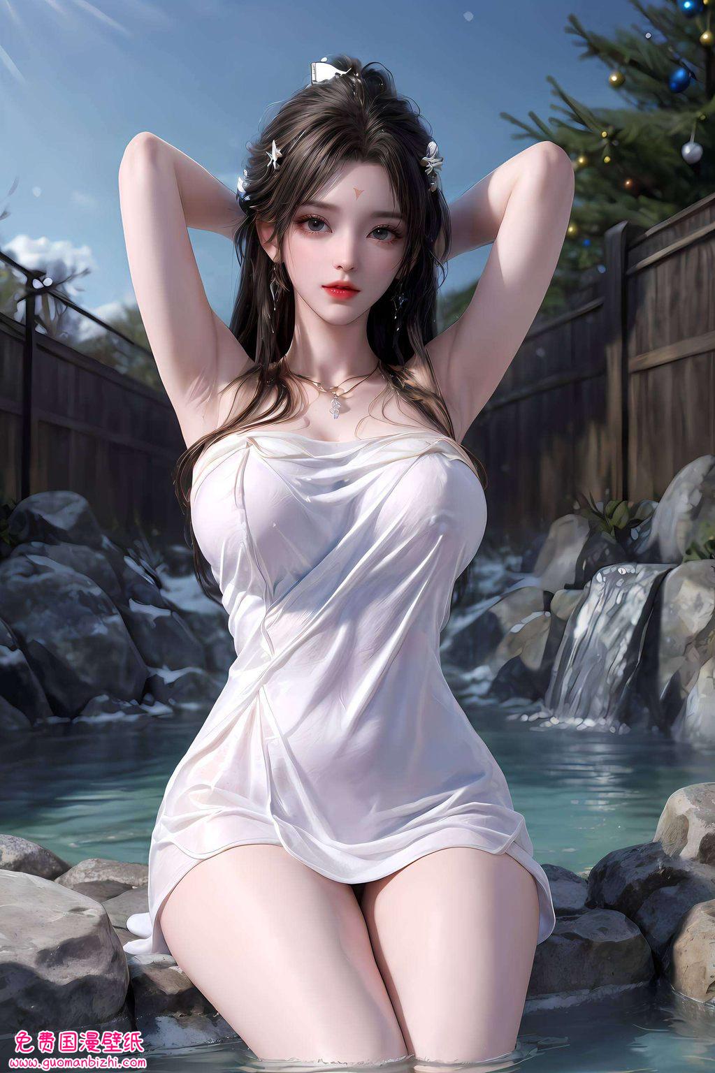 身着绿色长裙清漪