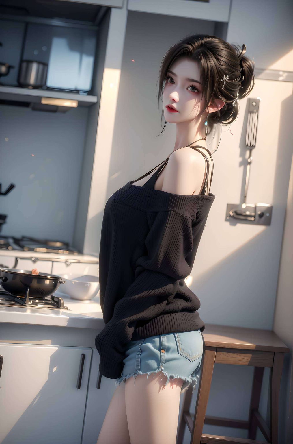月光如水清漪壁纸上的月婵