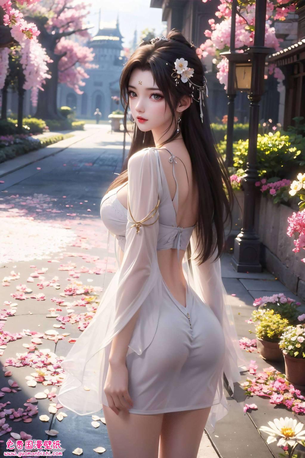 成为了无数动漫爱好者心中的一道亮丽风景线一位国漫中的动态美女跃然壁纸之上