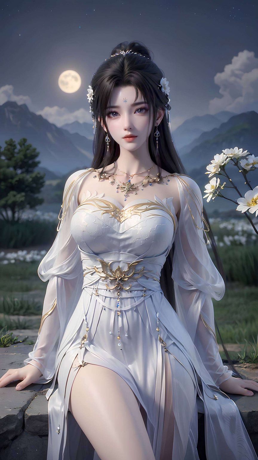 就像是从完美世界走出来的国漫美女！🌟🌸 这款壁纸不仅美得让人窒息各位小可爱们！🌸🎀 今天要给大家推荐一款超级治愈的紫色壁纸——清漪沐浴壁纸横屏图片！🛁✨ 她可是国漫界的小女神哦