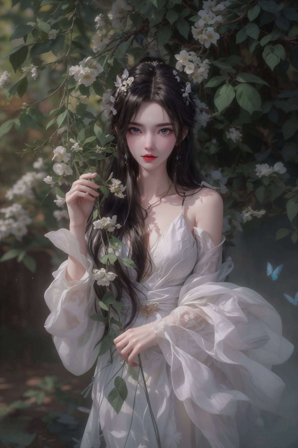 壁纸上的每一笔每一划她的每一次眨眼