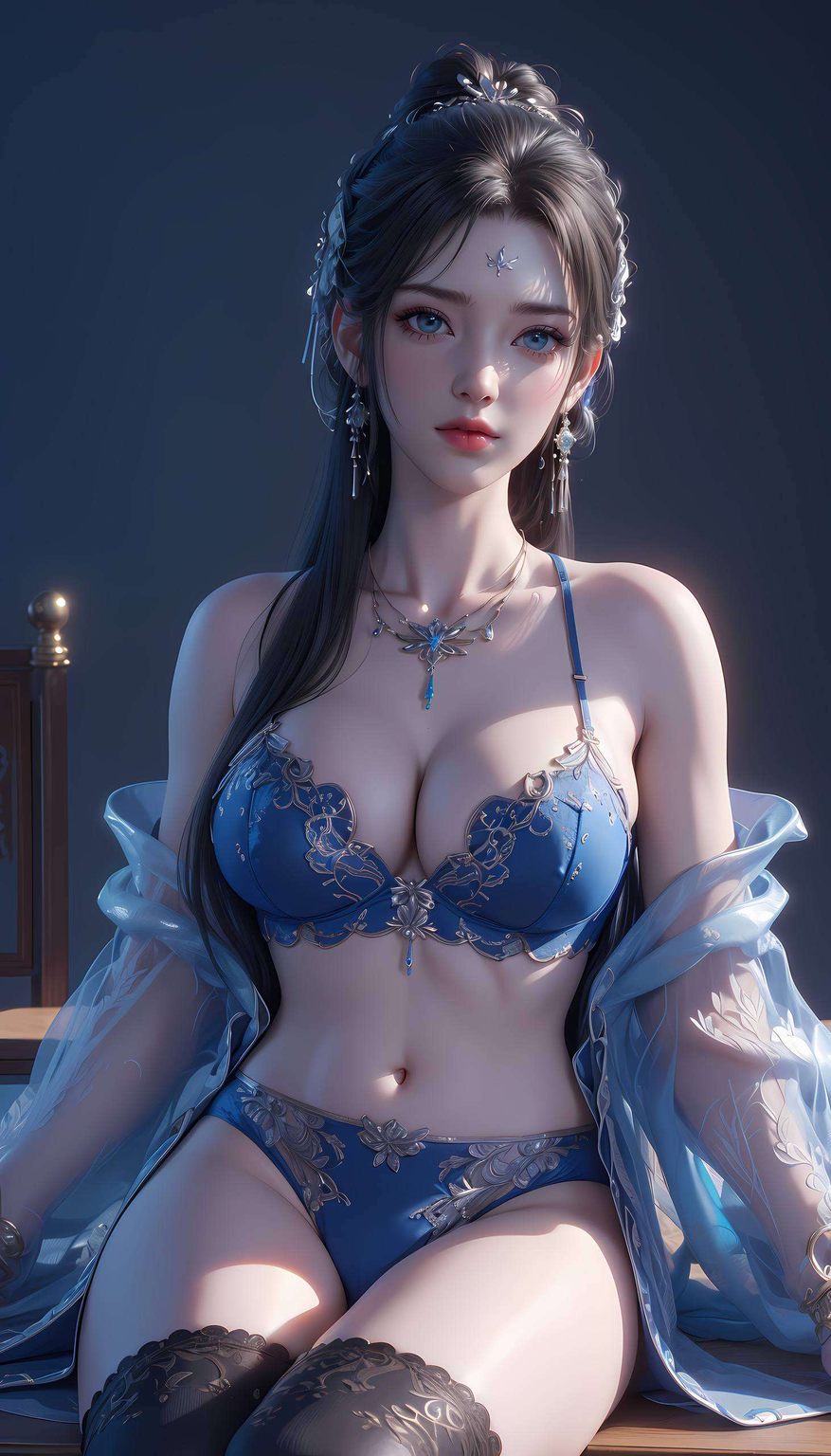 她的眼神深邃仿佛能让人穿越次元