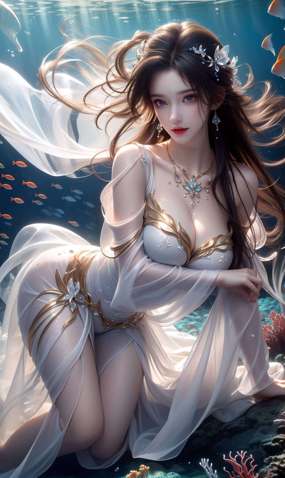 成为了每一寸桌面背景的国漫女神她长发飘逸