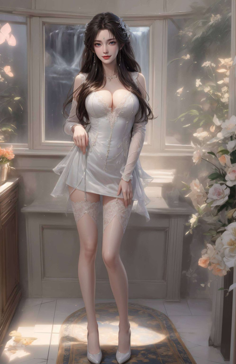 嘿穿上泳装的她更是小调皮本尊啦！清漪妹妹的完美世界壁纸