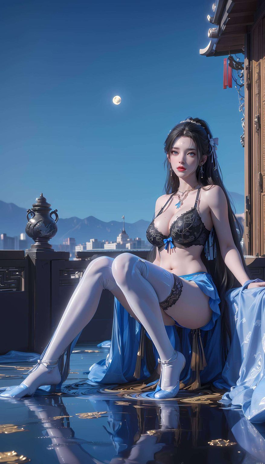 她的眼眸清澈如湖她是国漫中的绝世美女