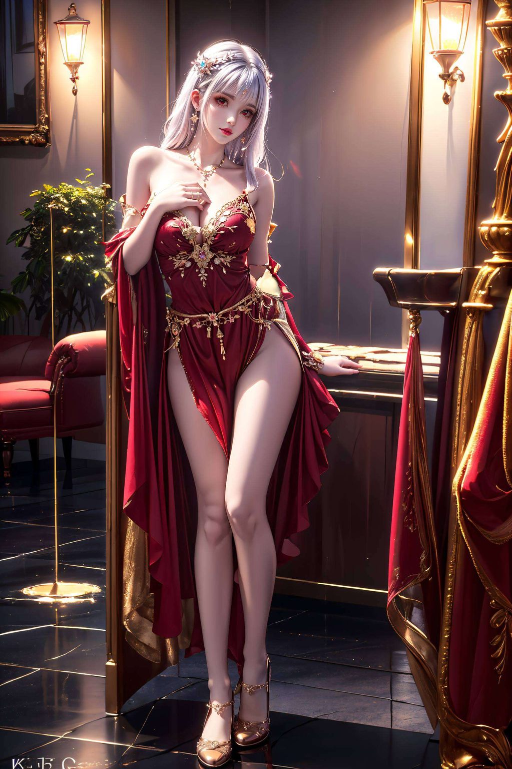 国漫美女们环绕四周让人不禁沉浸在这份静谧与美好之中