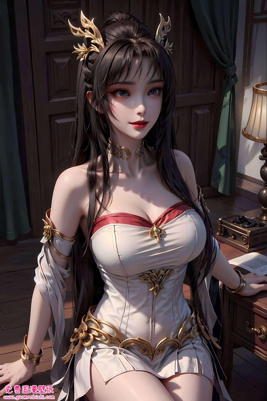 在这绚烂的动漫世界中将国漫女神的优雅神态与玄幻色彩完美融合