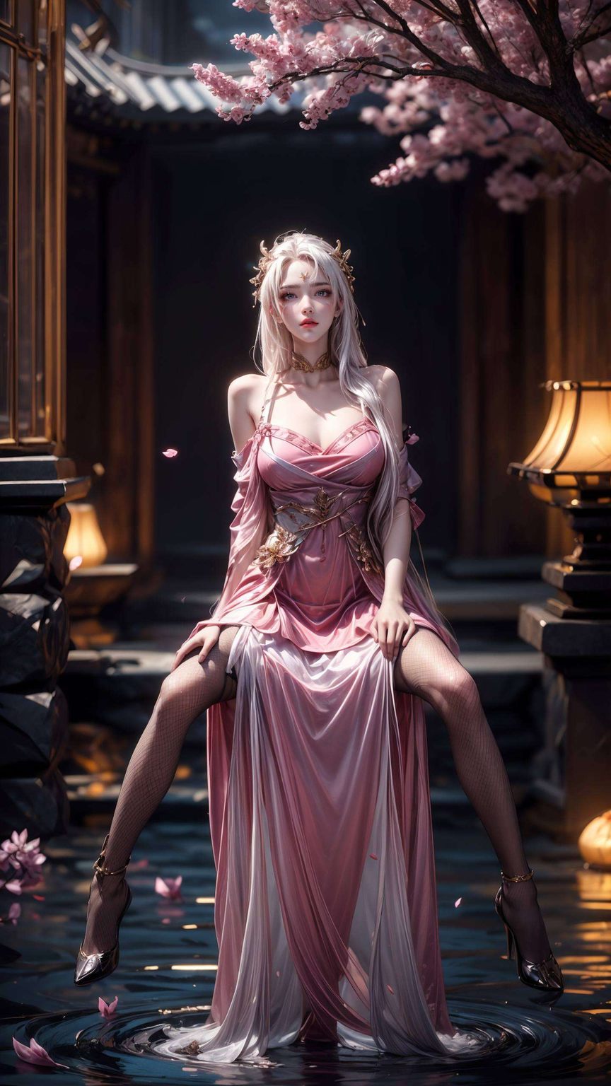 在这片由AI绘画生成的古风壁纸中这幅高清壁纸不仅展现了国漫女神的独特魅力