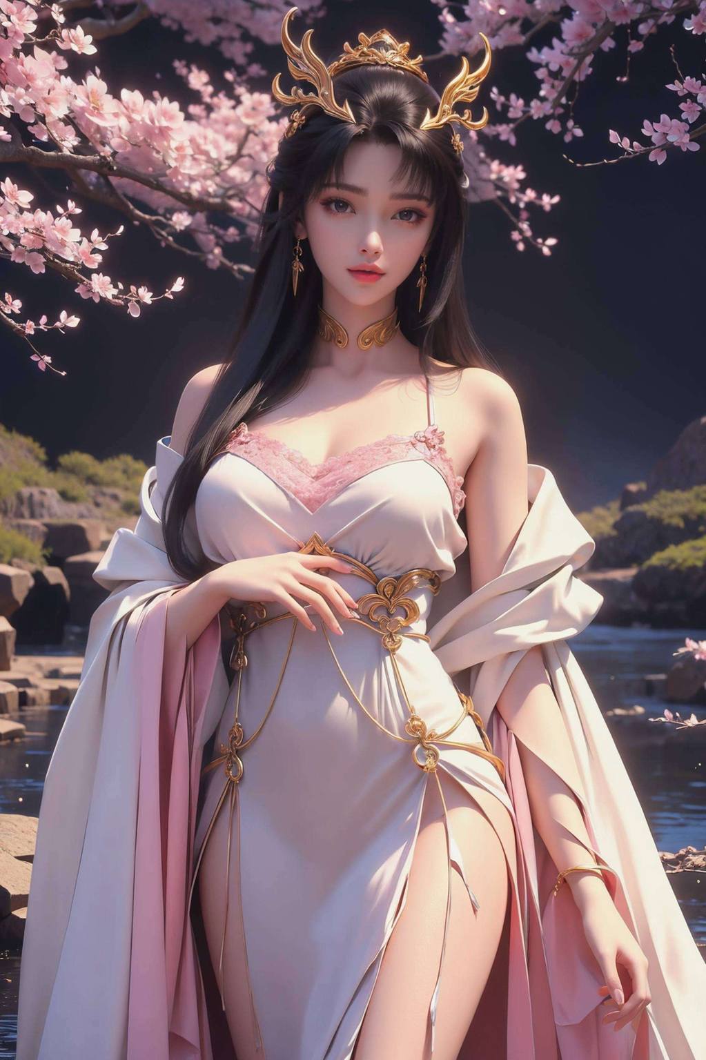 天狐仙子的身影如梦似幻每一次滑动
