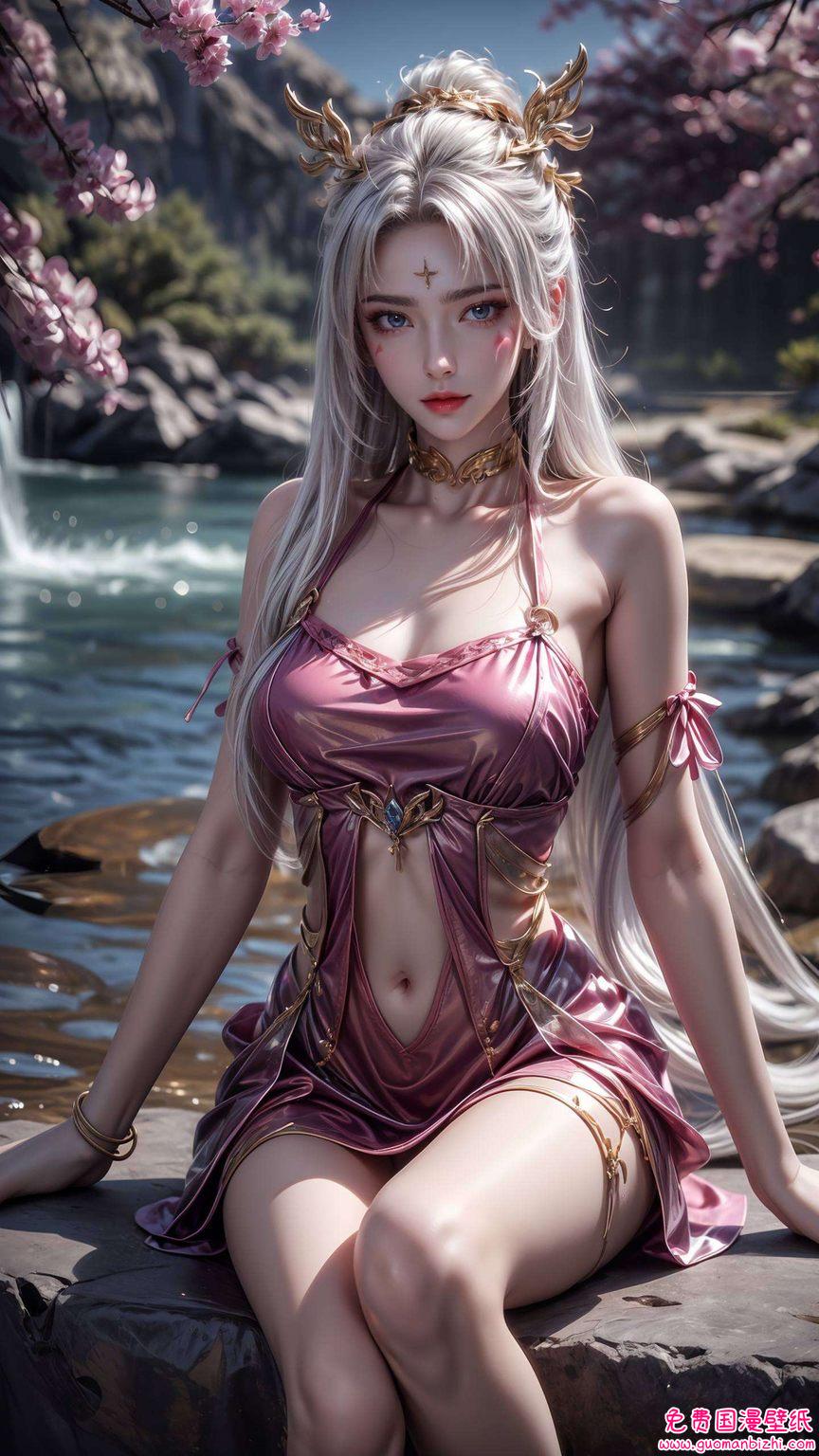 将她的灵动身姿与苹果炫彩完美融合让人心生向往