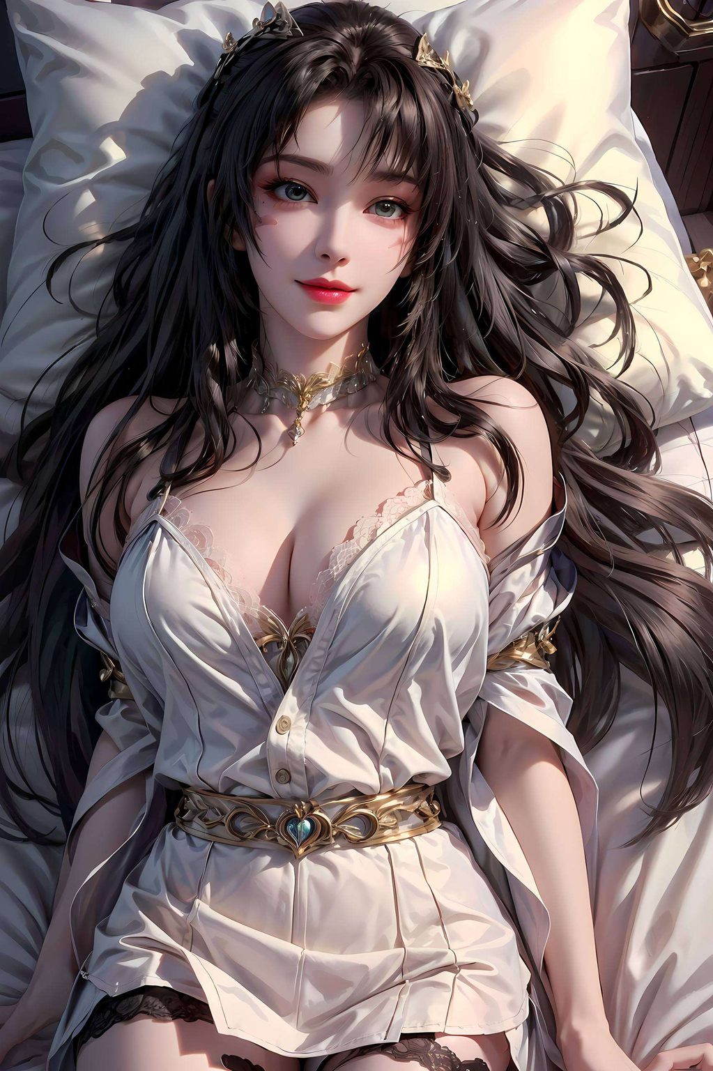 她那优雅的姿态不仅是动漫美女的标准