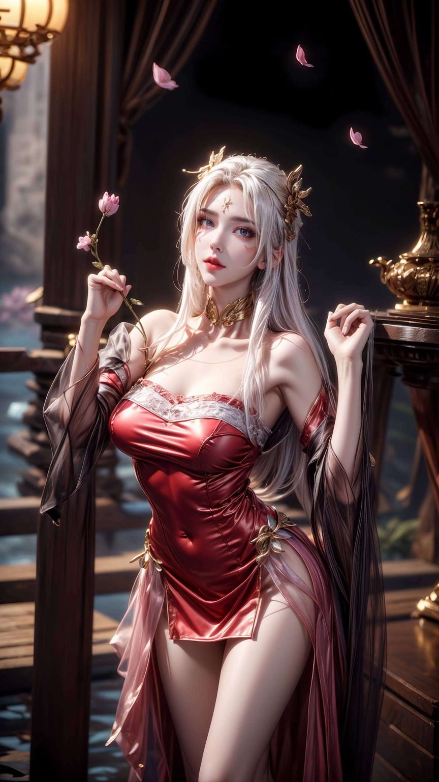 将她的美艳与神秘完美融合她轻盈如风