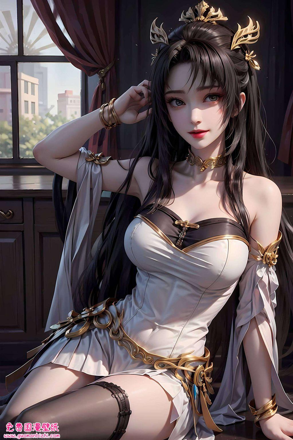 她的倩影化作一幅幅精美的国漫壁纸她那如丝般的柔毛