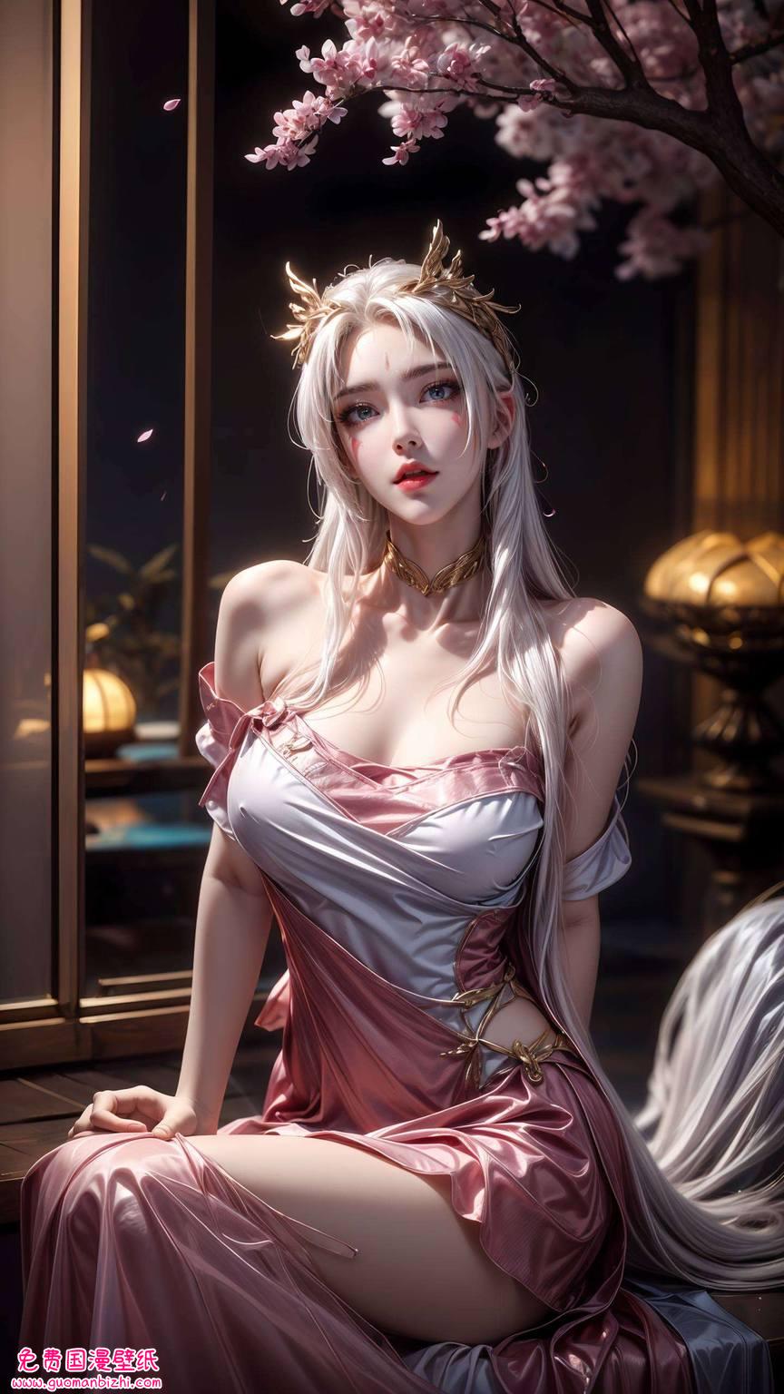 天狐仙子的美艳形象它融合了苹果的极简风格与国漫的玄幻色彩