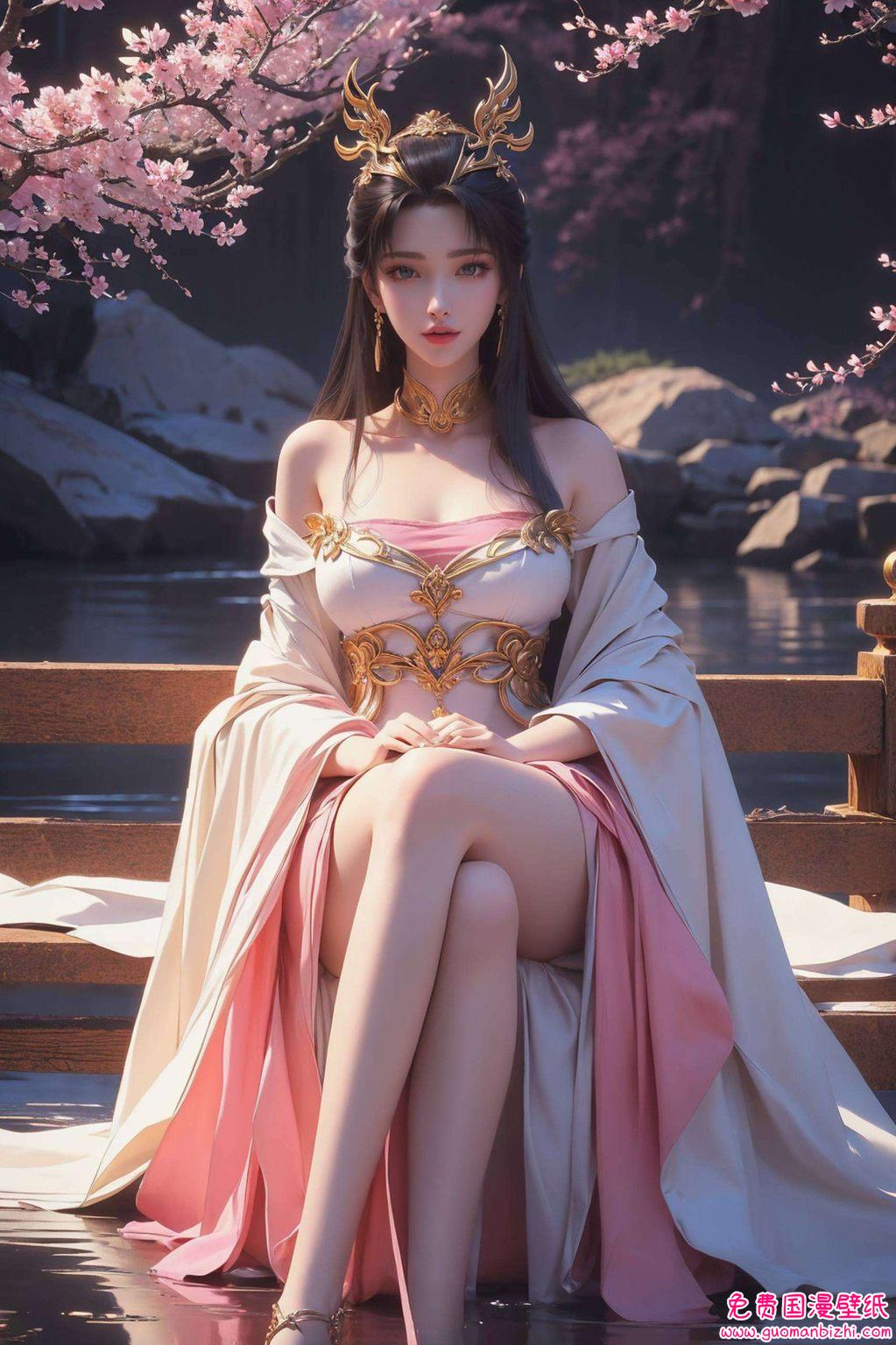 她的每一次回眸都充满了神秘与灵气在绚丽的光影交织中