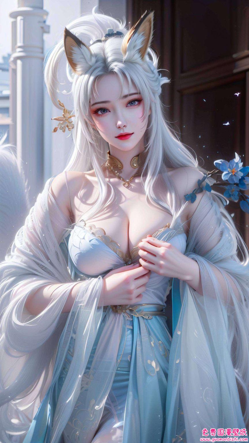 仿佛藏着星辰大海那可是能让整个世界都跟着翩翩起舞哦！快来把这位国漫美女设为你的电脑壁纸