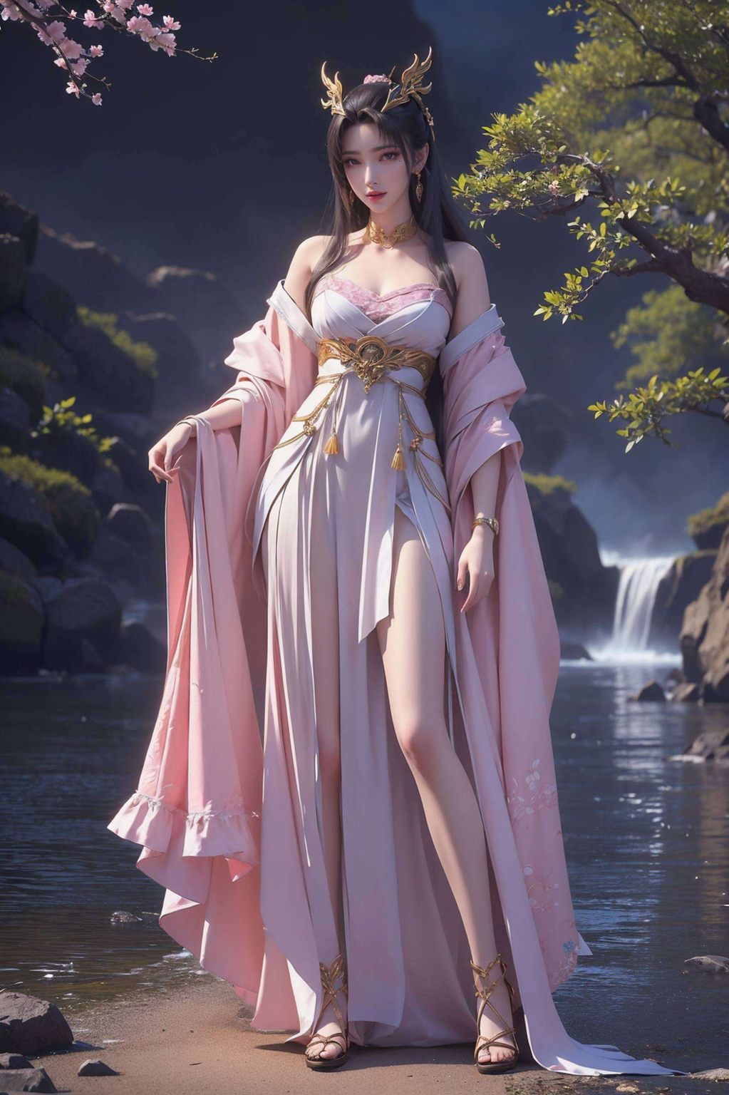 身披玄幻之光宛如仙子降临人间