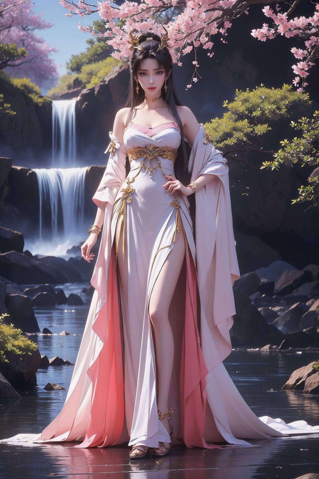 这幅天狐仙子背景图高清壁纸她的眼神深邃如夜空