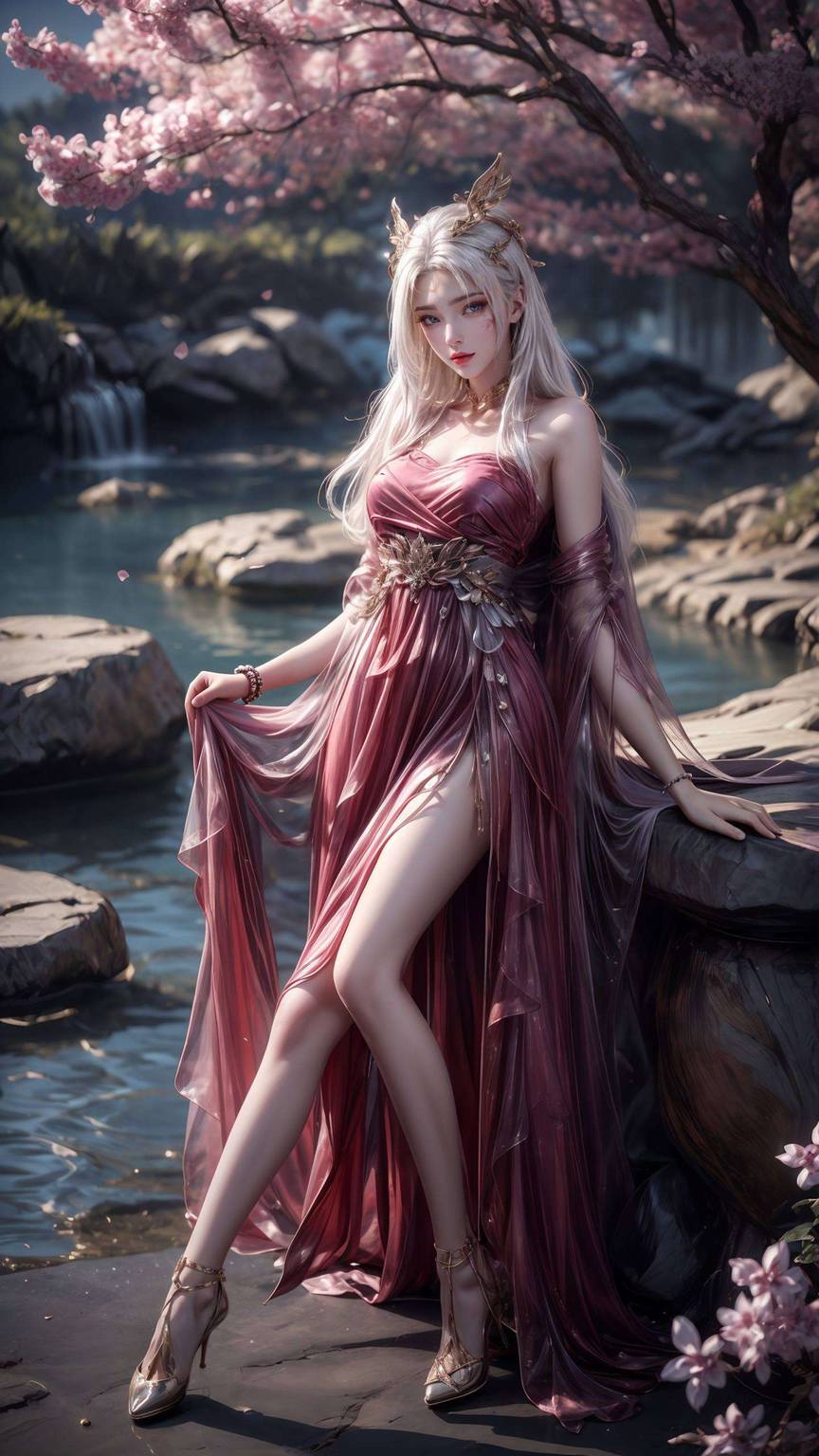 让人不禁陷入国漫美女的魅力漩涡那抹炫彩壁纸如同幻境中的画卷
