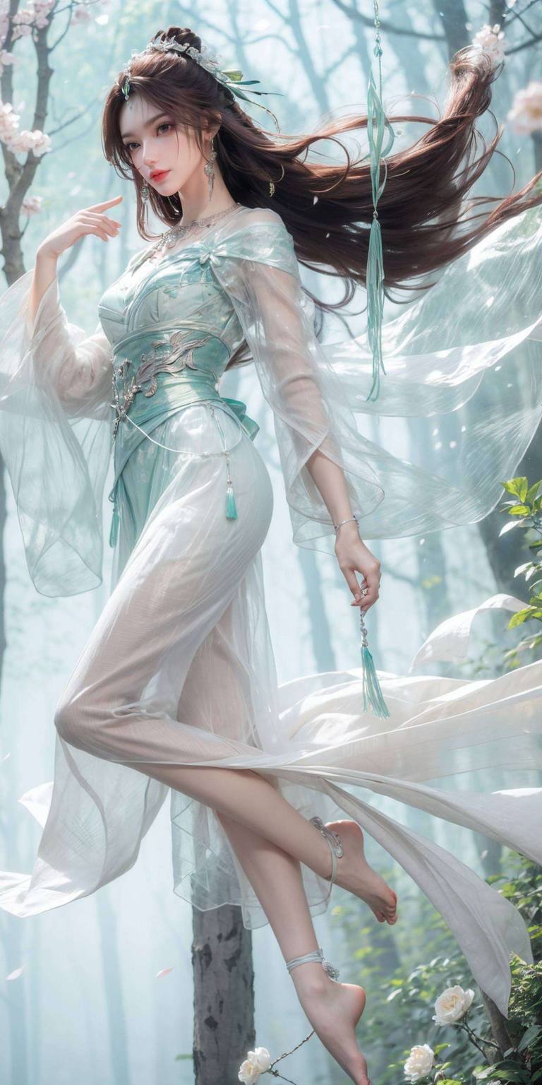 是动漫美女中的瑰宝国漫之光叶倾仙翩翩起舞