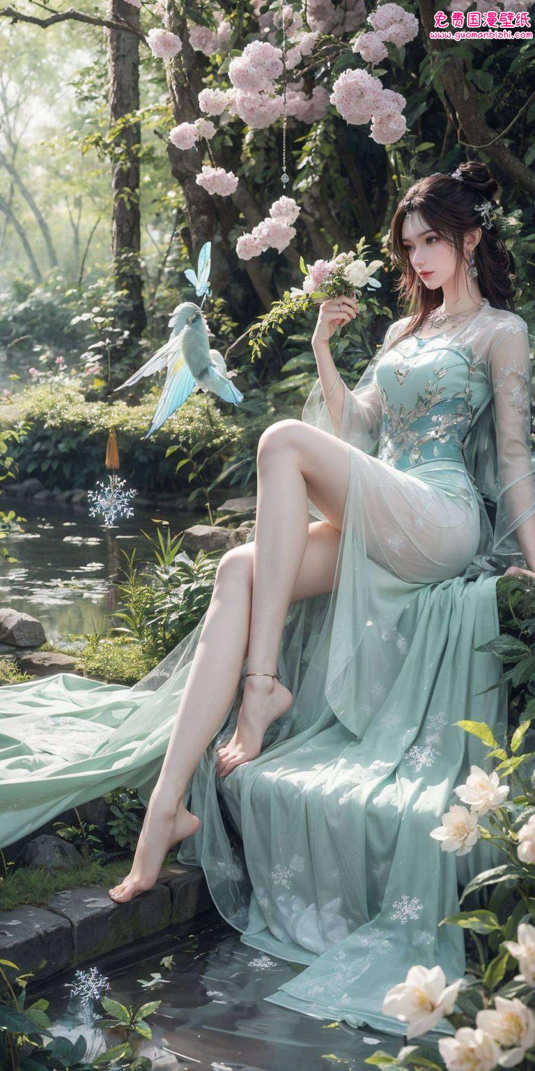 既显国漫女神的柔美化作一幅高清壁纸