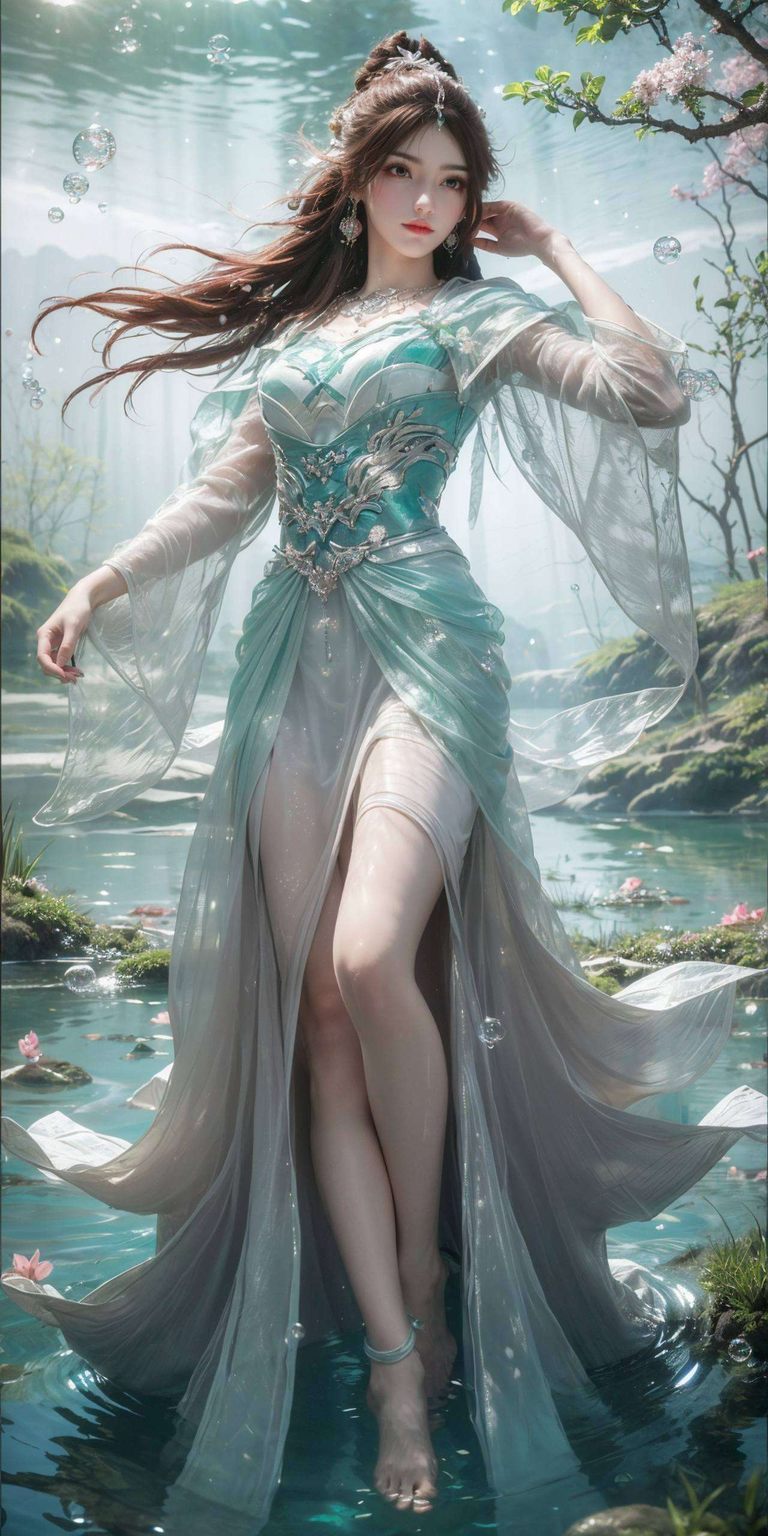 在高清的1920x1080壁纸中缓缓绽放尽显国漫女神的婉约与柔美