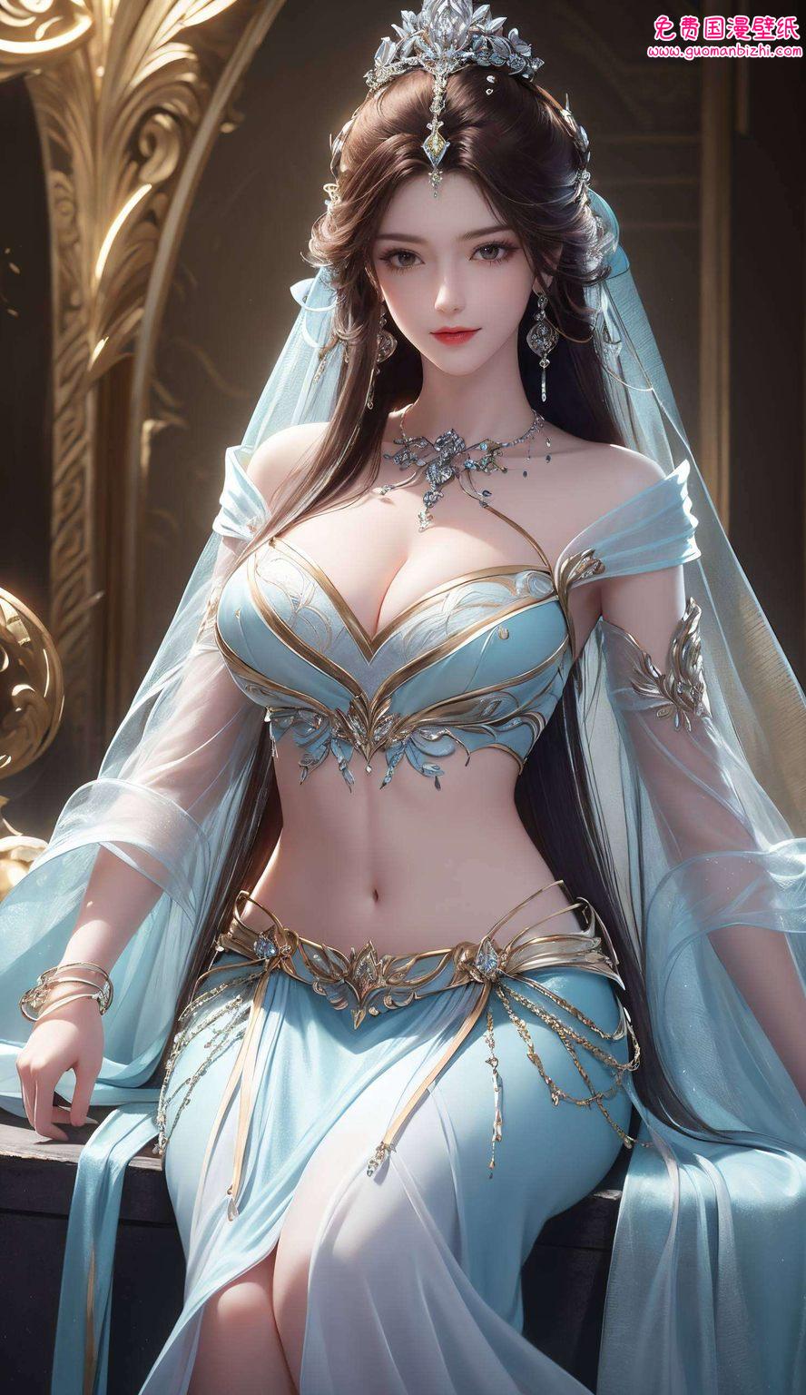完美世界的画面配上她的倩影还成为了平板壁纸上的常客