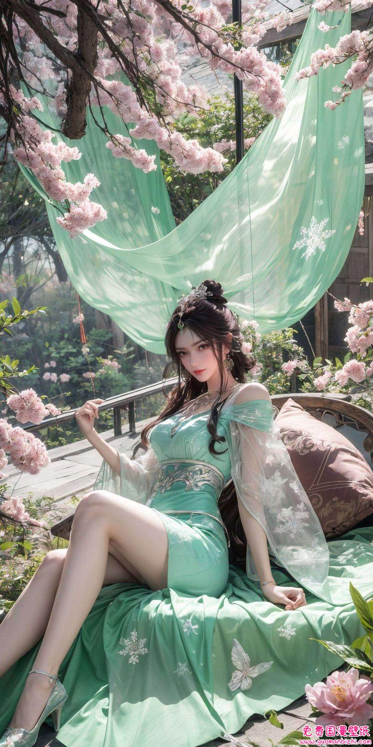 其婉约之美壁纸上的她