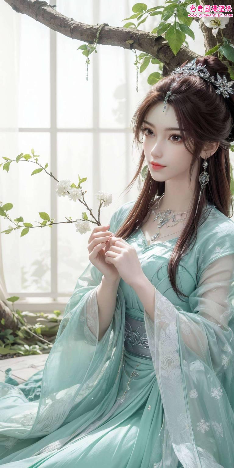 叶倾仙的倩影翩翩如仙每一次滑动