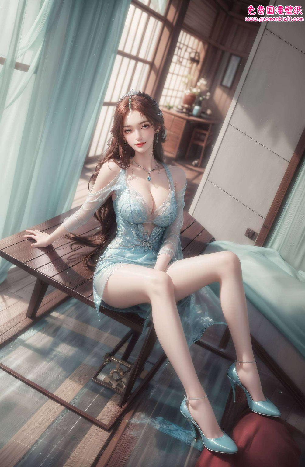 宛若画卷中走出的女子或凝神沉思