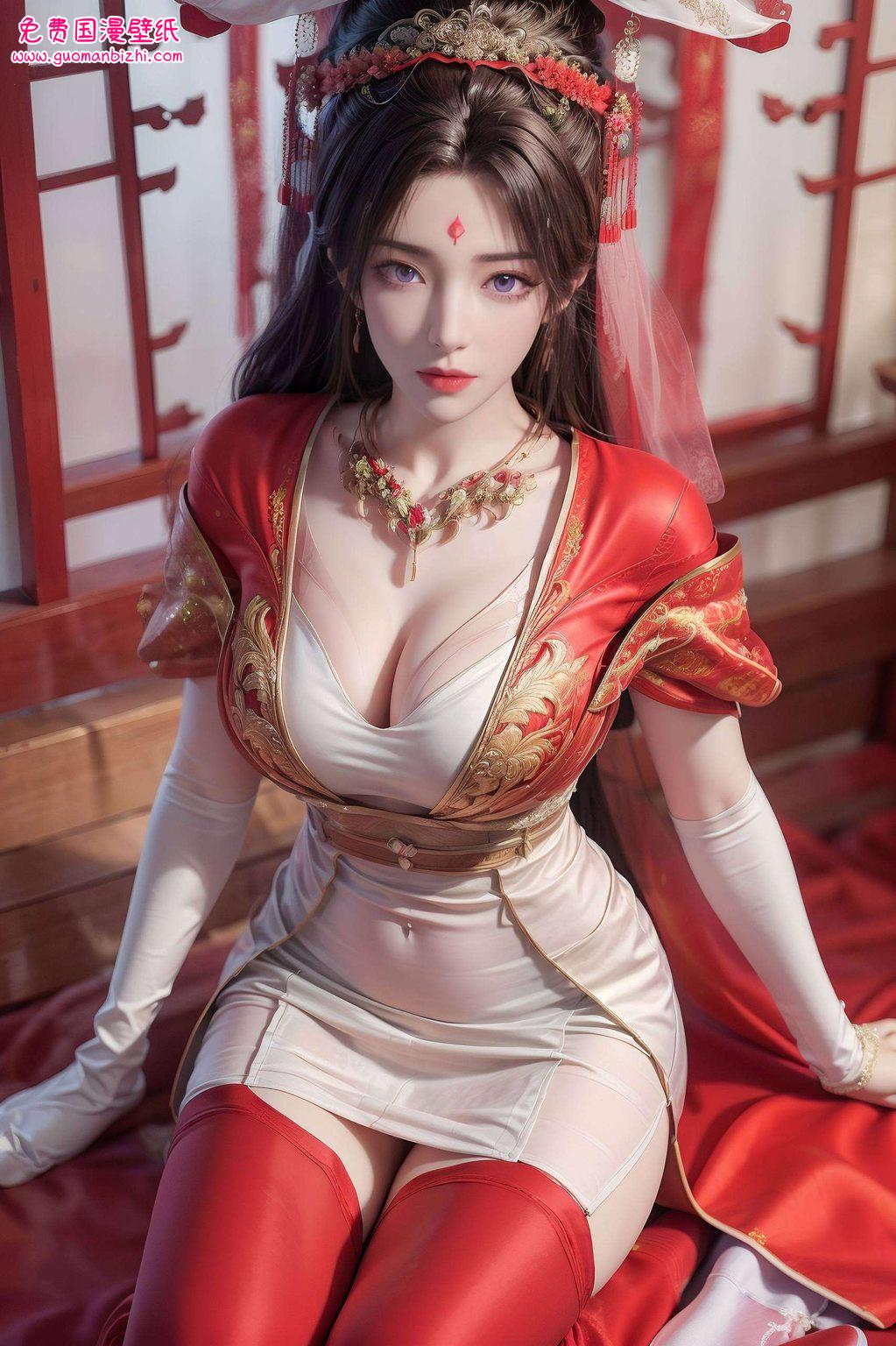 将国漫女神的优雅风姿展现得淋漓尽致这幅1920x1080的月婵壁纸