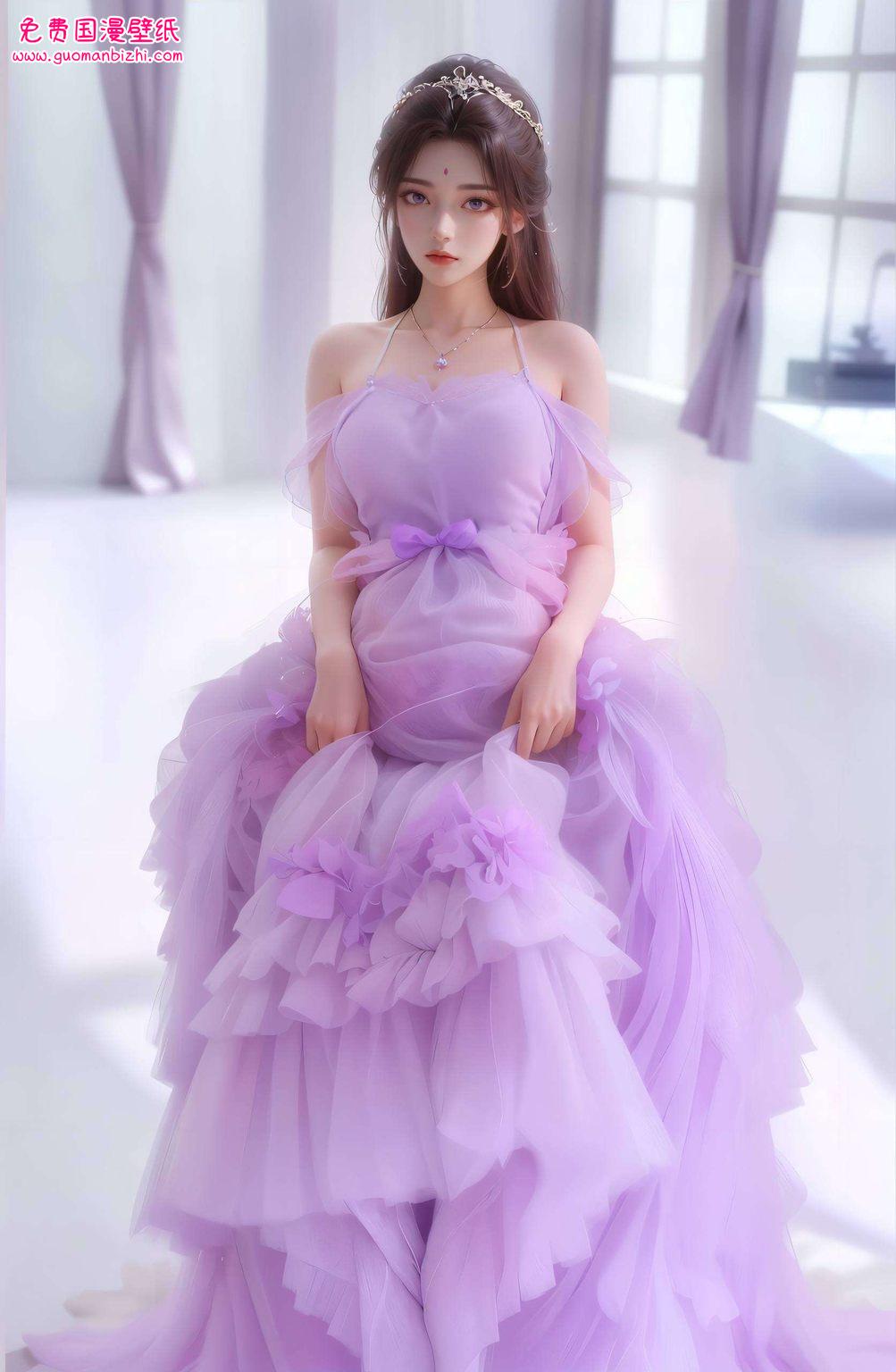 这款融合了月婵壁纸图片的可爱卡通设计国漫之美跃然屏上