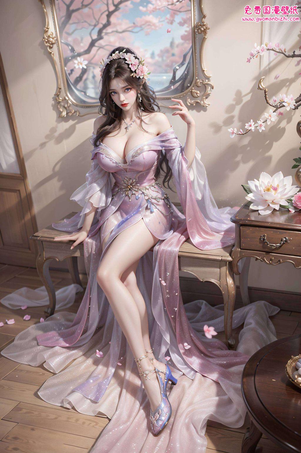 她宛如一抹不染尘埃的清新月光如水