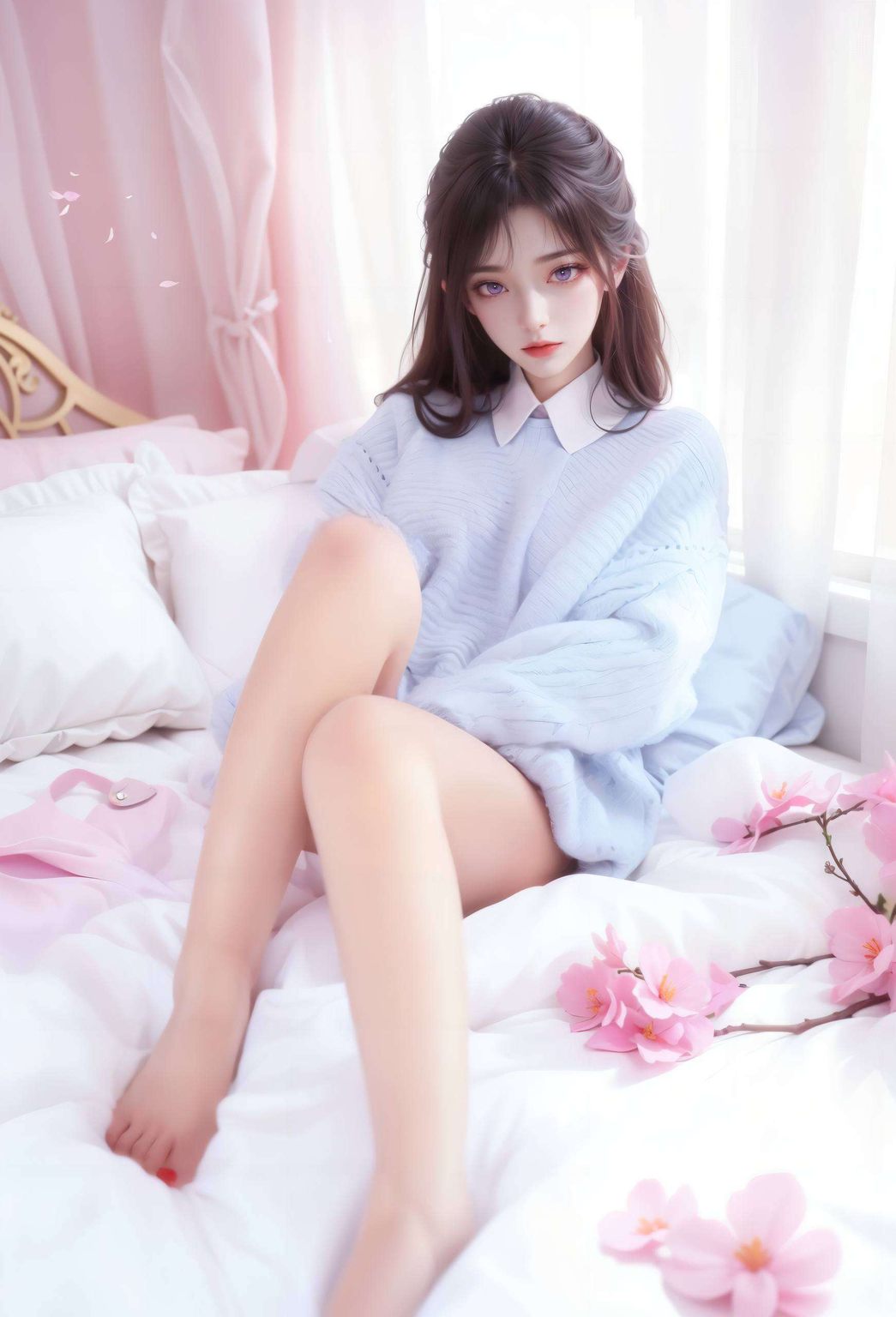 她的高清壁纸图集如同国漫中的女神