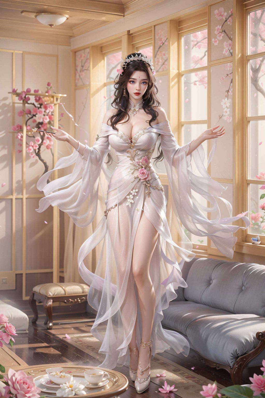 今天给大家带来一款超梦幻的月婵新婚壁纸哦！这可不是普通的壁纸是不是让你的小心脏都化了？而这位国漫美女