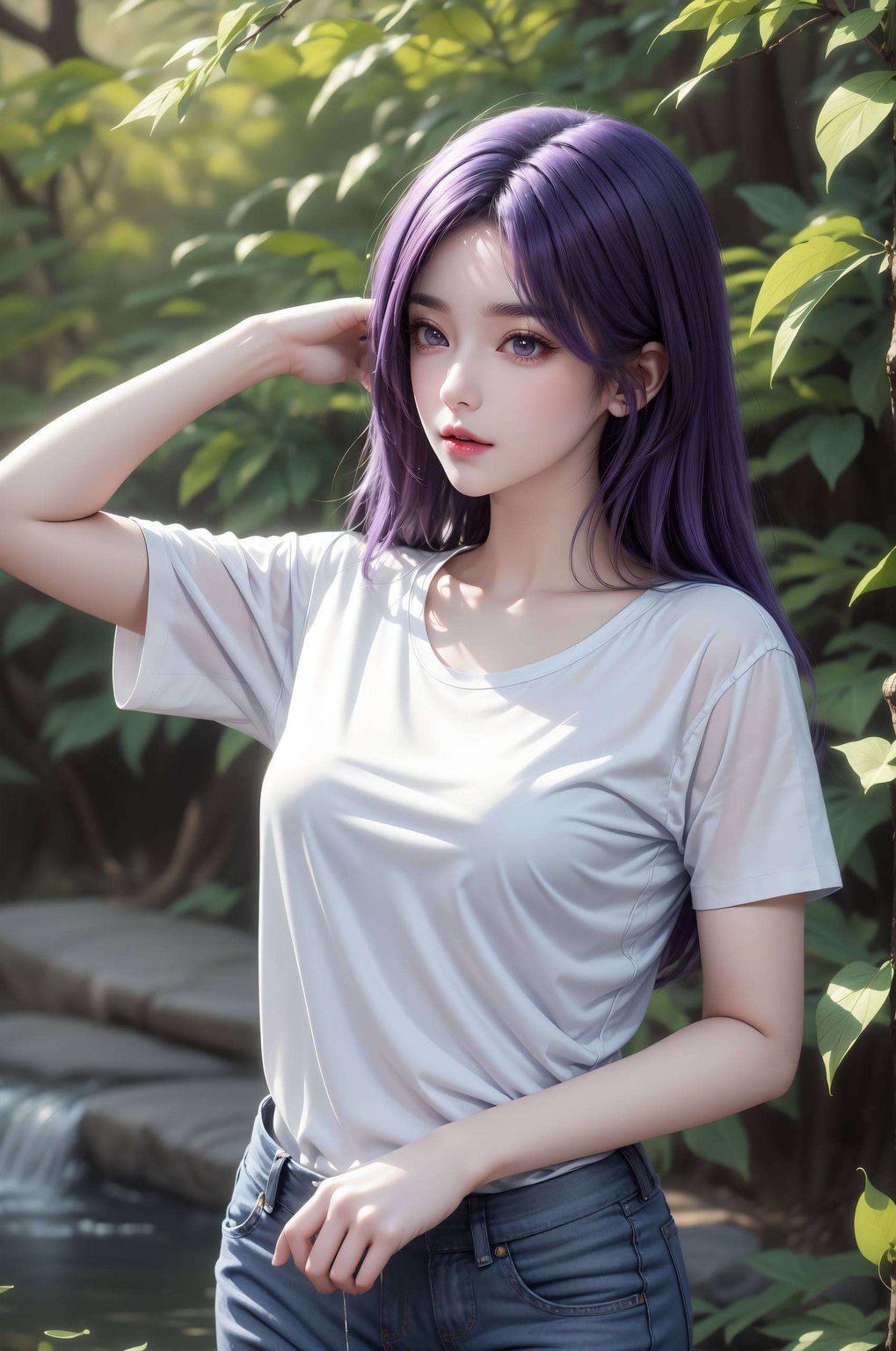 岂不美哉?她的紫色壁纸更是让人眼前一亮