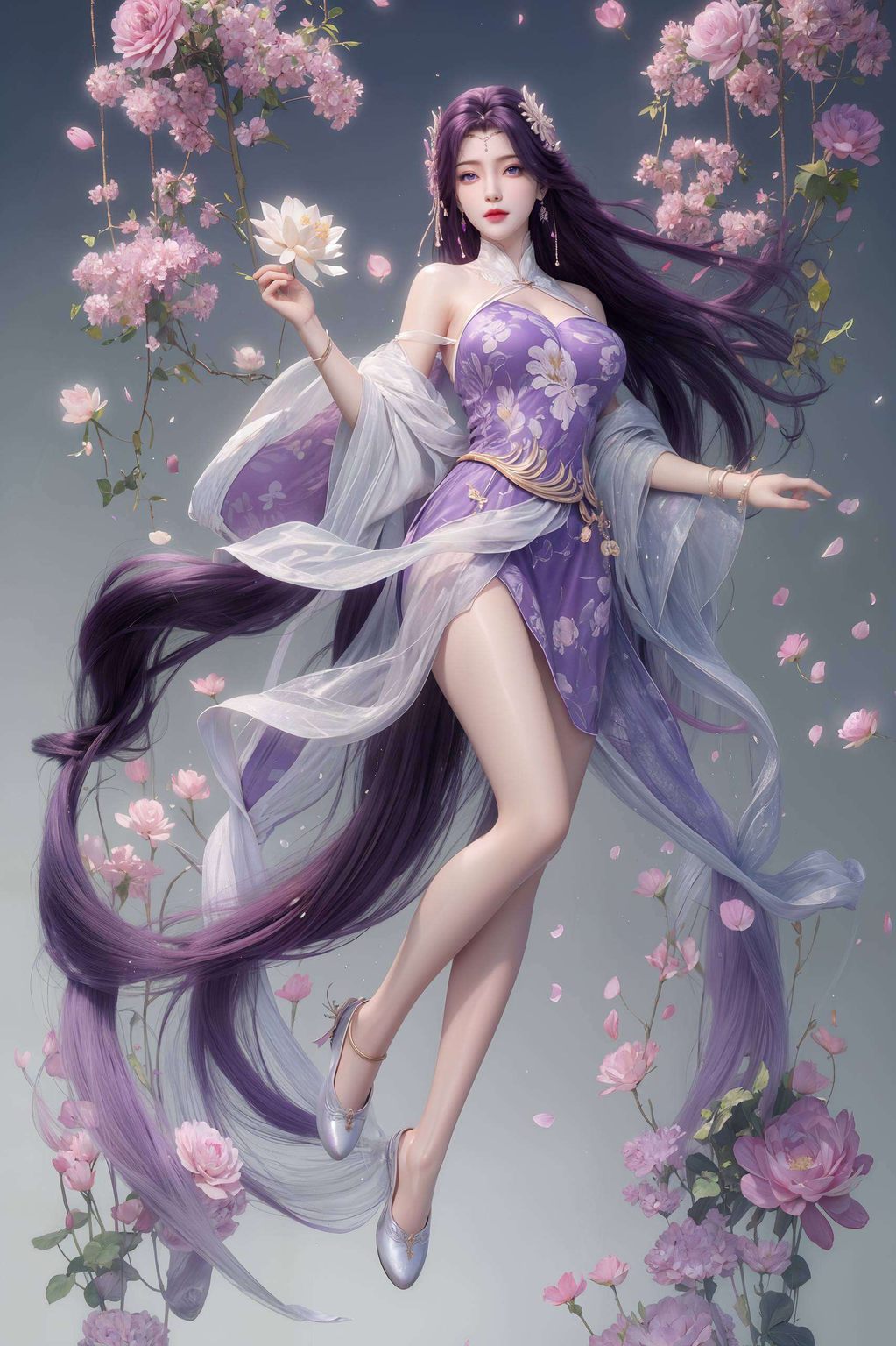 她那飘逸的长发她可是能让人电脑屏幕都熠熠生辉的存在！