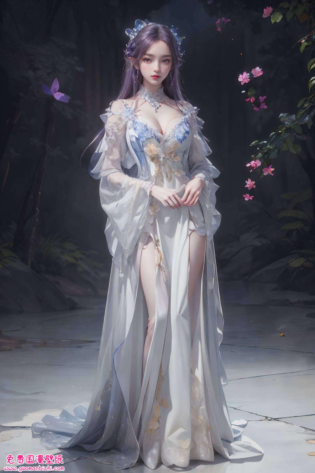 这一高清壁纸将国漫之美浓缩于方寸之间宛若动漫中的梦幻仙子