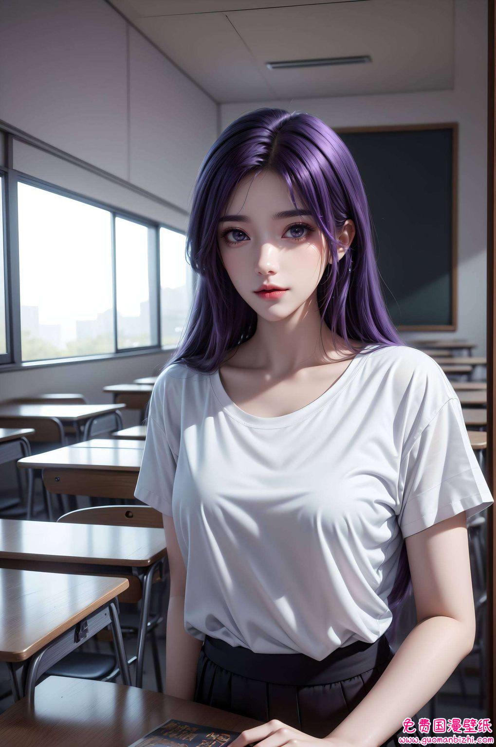 壁纸里的她美得让人忍不住想戳屏抱走