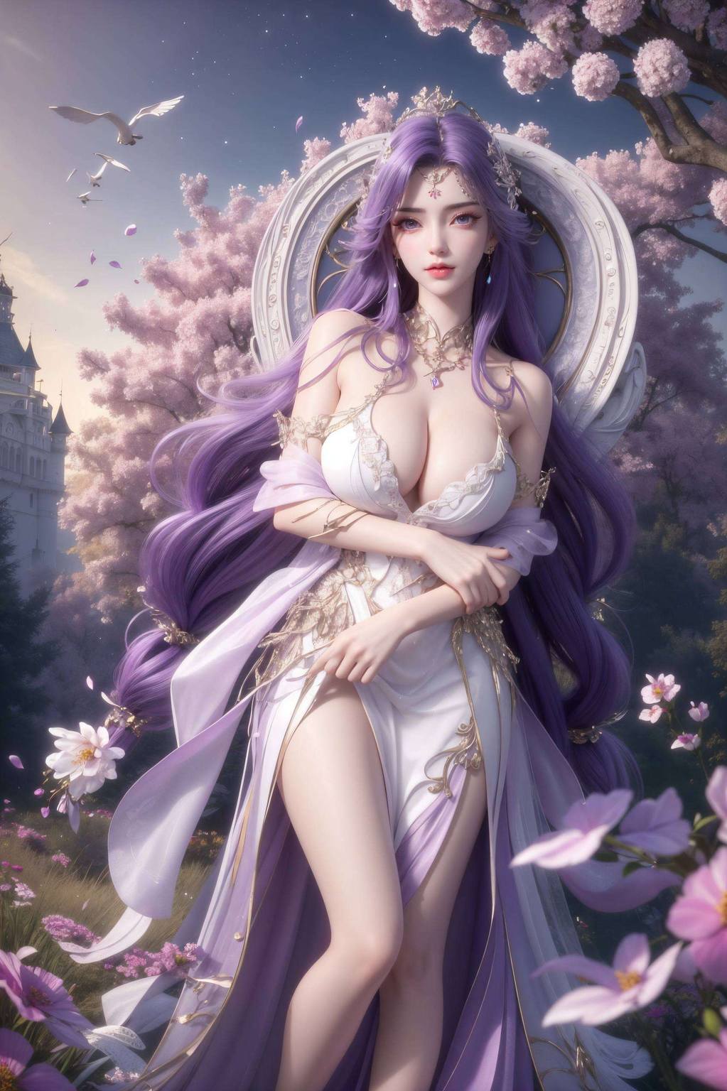 云曦翩翩起舞在绚烂的苹果炫彩壁纸中