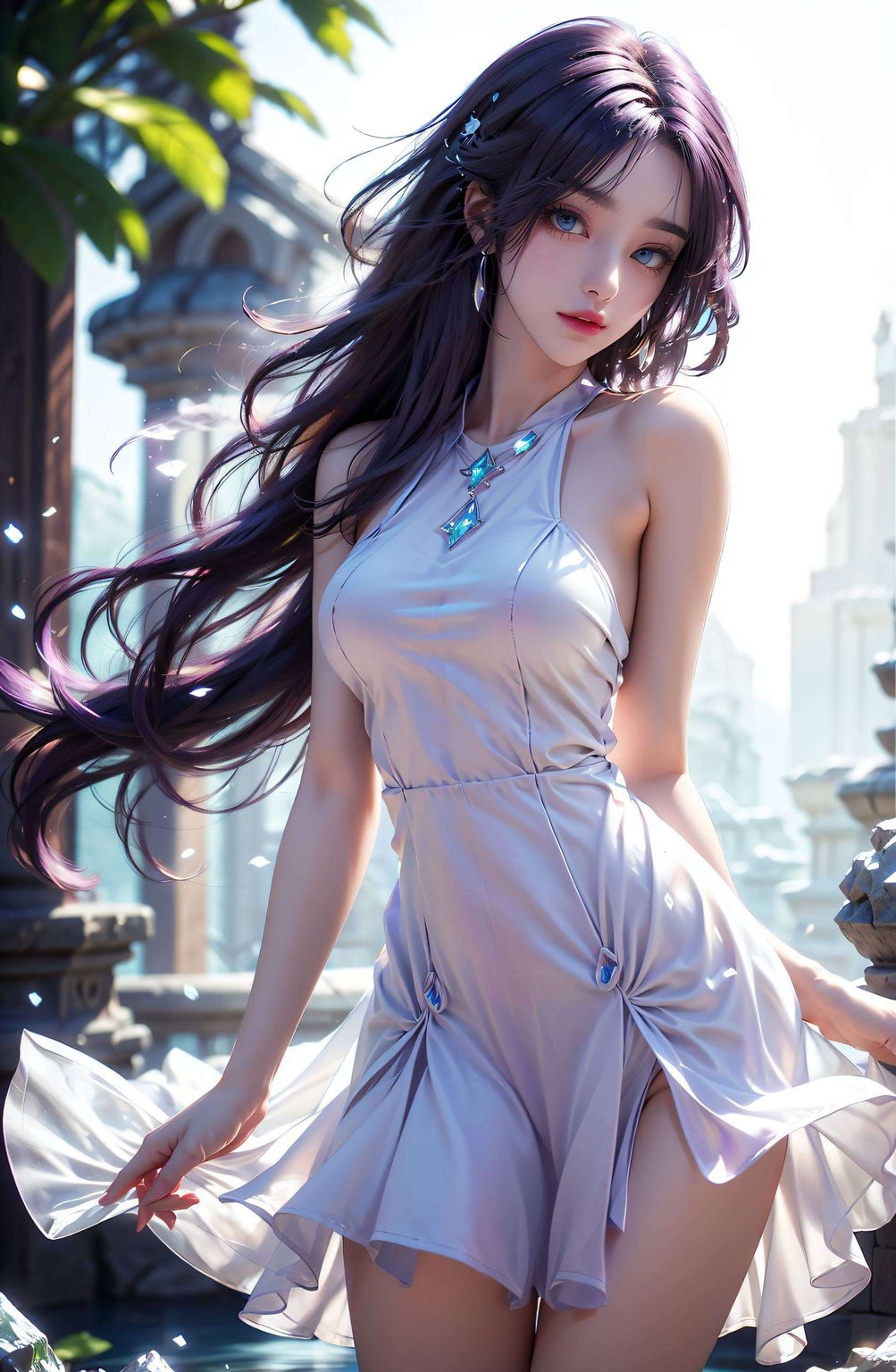 这款壁纸融合了完美世界的玄幻色彩无论是云曦那飘逸的长发