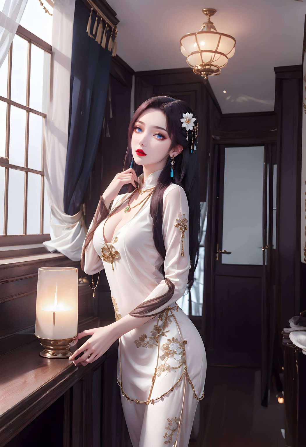 不仅展现了动漫美女的独特魅力云曦插画壁纸如同一缕清风