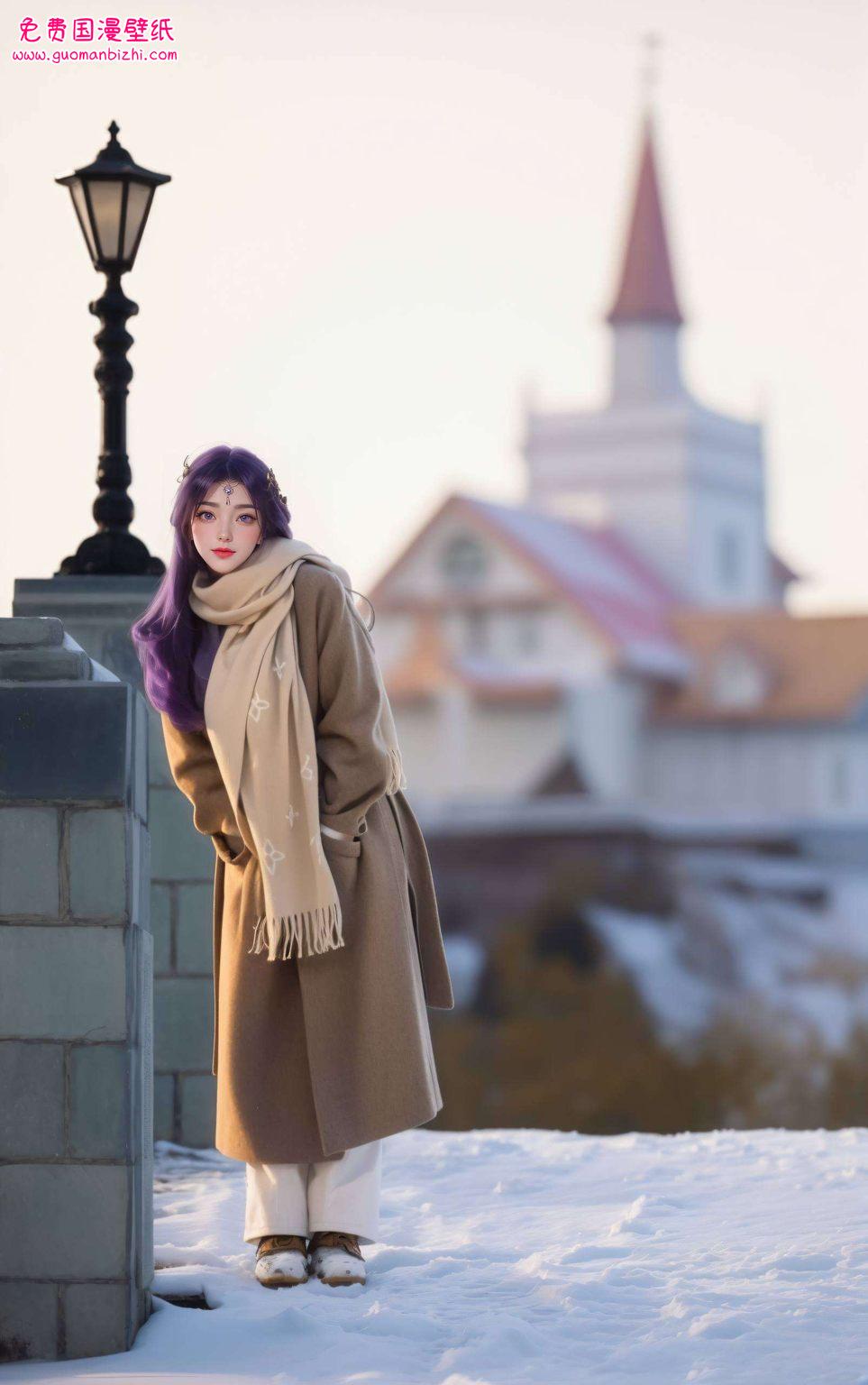 长发如瀑布般洒落她