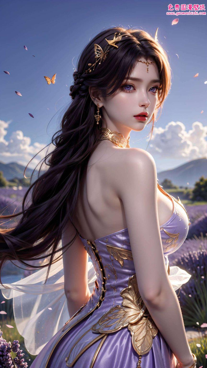 眉眼如画在绚烂的苹果炫彩壁纸世界里