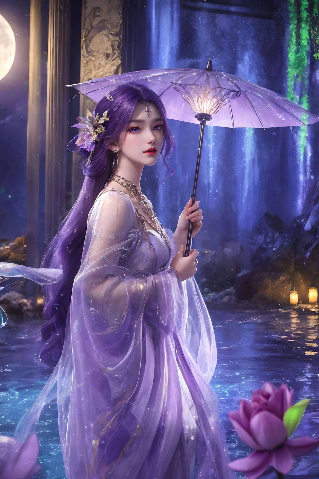 各位看官让这国漫美女的容颜