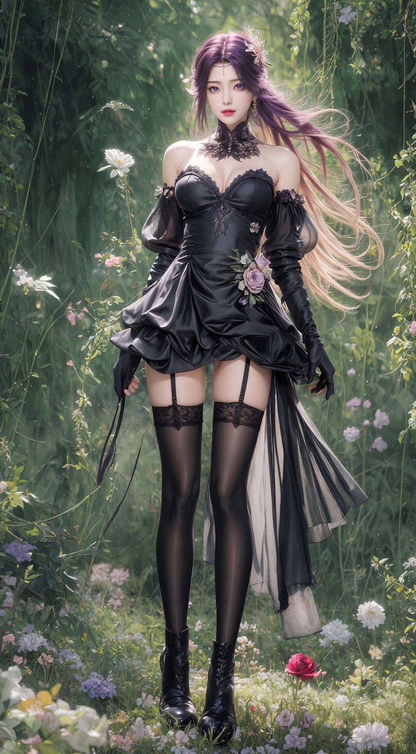 在绚丽的光影交织中一是动漫中的清新美女