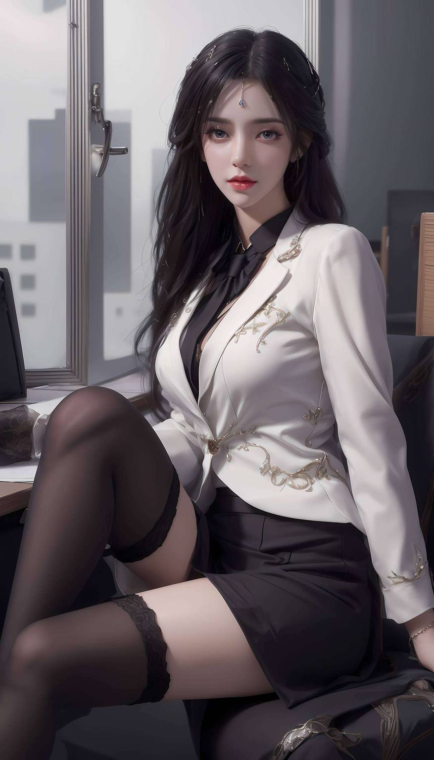 她的美丽在苹果屏幕上